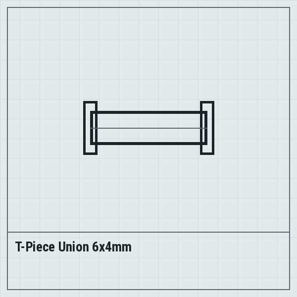 T-Piece Union 6x4mm