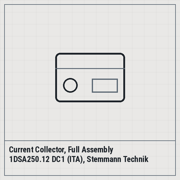 Current Collector, Full Assembly 1DSA250.12 DC1 (ITA), Stemmann Technik GmbH