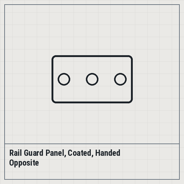 Rail Guard Panel, Coated, Handed Opposite