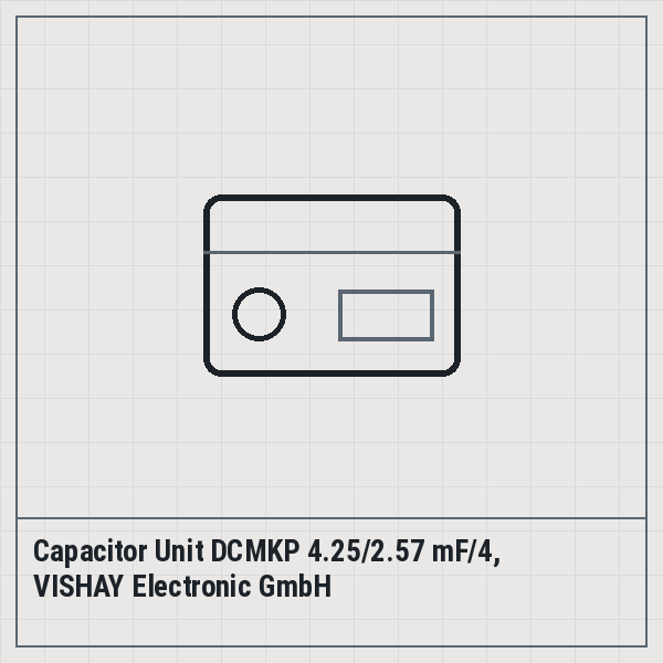 Capacitor Unit DCMKP 4.25/2.57 mF/4, VISHAY Electronic GmbH