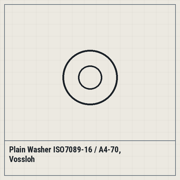 Plain Washer ISO7089-16 / A4-70, Vossloh