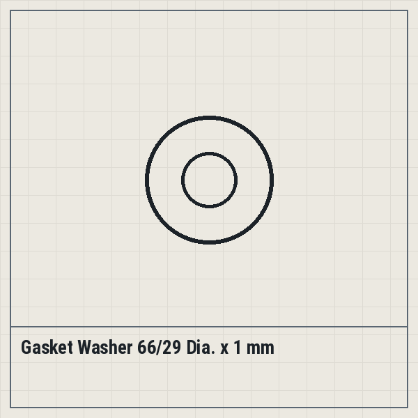 Gasket Washer 66/29 Dia. x 1 mm