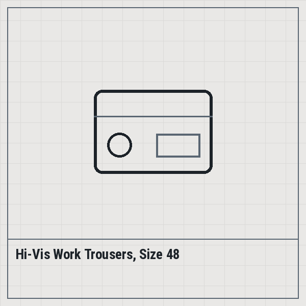 Hi-Vis Work Trousers, Size 48