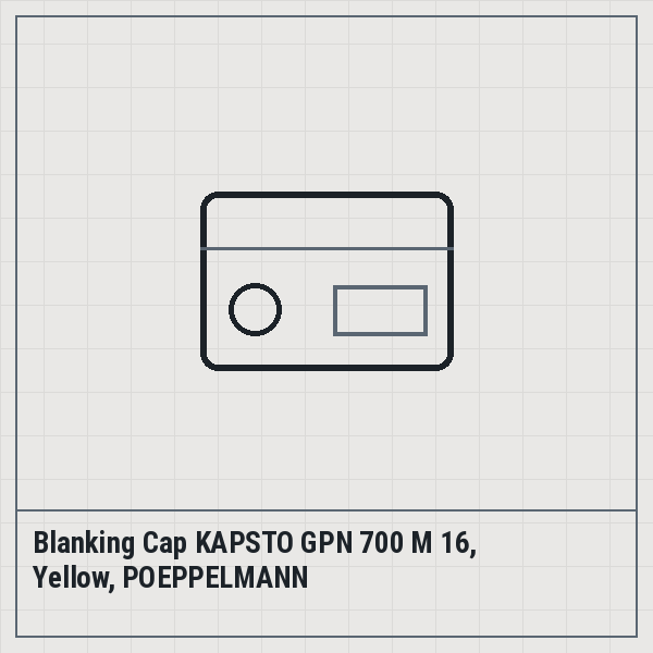Blanking Cap KAPSTO GPN 700 M 16, Yellow, POEPPELMANN