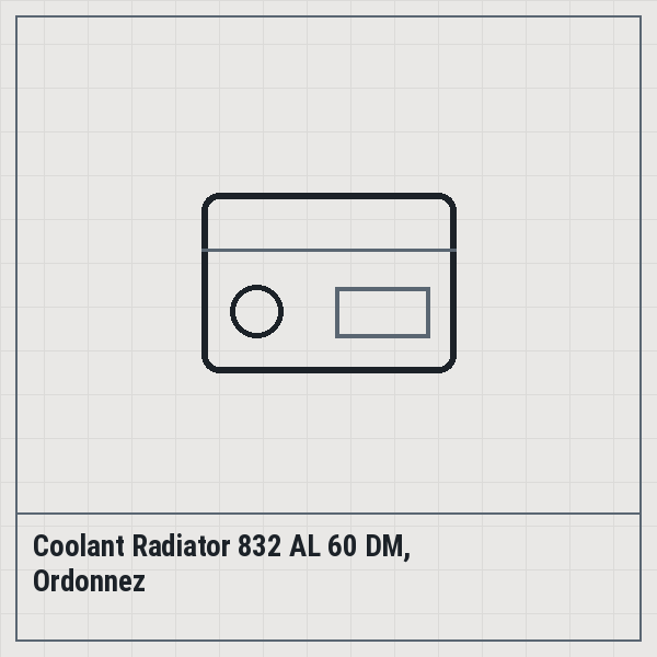 Coolant Radiator 832 AL 60 DM, Ordonnez