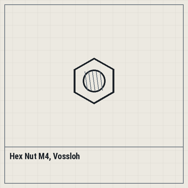Hex Nut M4, Vossloh