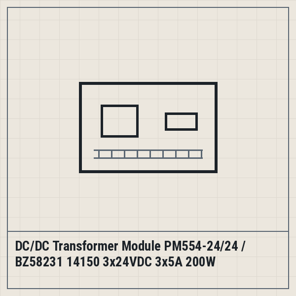 DC/DC Transformer Module PM554-24/24 / BZ58231 14150 3x24VDC 3x5A 200W
