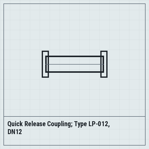Quick Release Coupling; Type LP-012, DN12