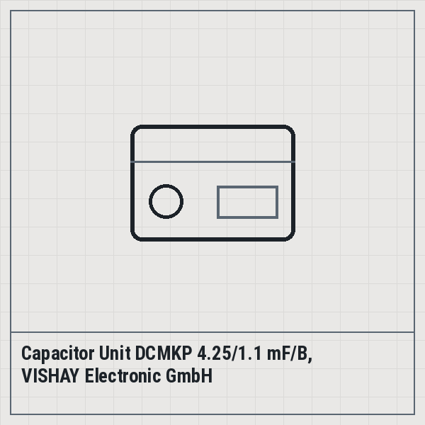 Capacitor Unit DCMKP 4.25/1.1 mF/B, VISHAY Electronic GmbH
