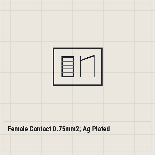 Female Contact 0.75mm2; Ag Plated