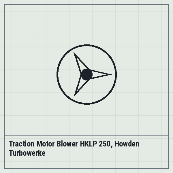 Traction Motor Blower HKLP 250, Howden Turbowerke