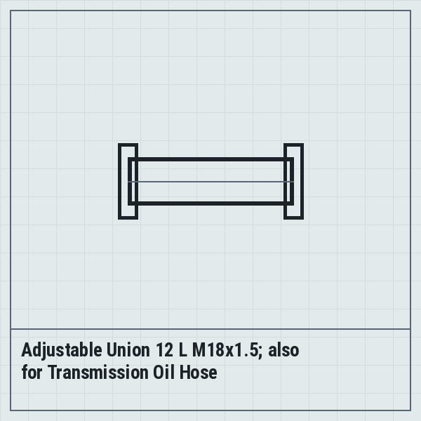 Adjustable Union 12 L M18x1.5; also for Transmission Oil Hose
