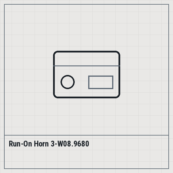 Run-On Horn 3-W08.9680