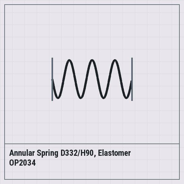 Annular Spring D332/H90, Elastomer OP2034