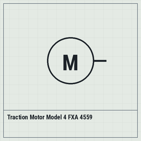 Traction Motor Model 4 FXA 4559