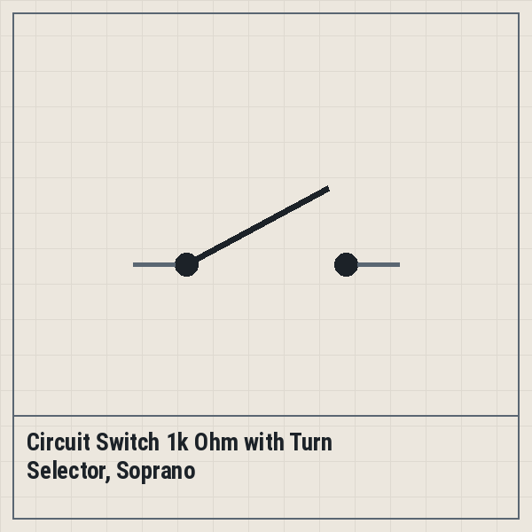 Circuit Switch 1k Ohm with Turn Selector, Soprano