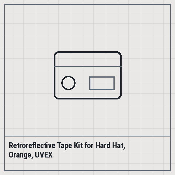 Retroreflective Tape Kit for Hard Hat, Orange, UVEX
