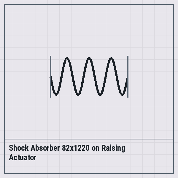Shock Absorber 82x1220 on Raising Actuator