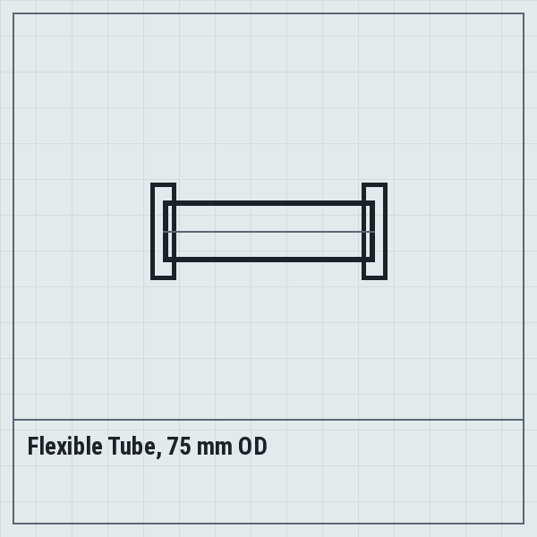 Flexible Tube, 75 mm OD