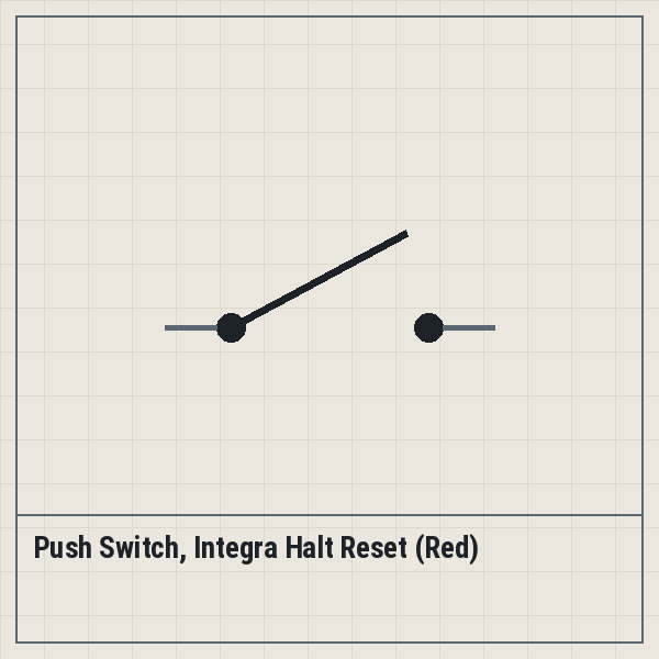 Push Switch, Integra Halt Reset (Red)
