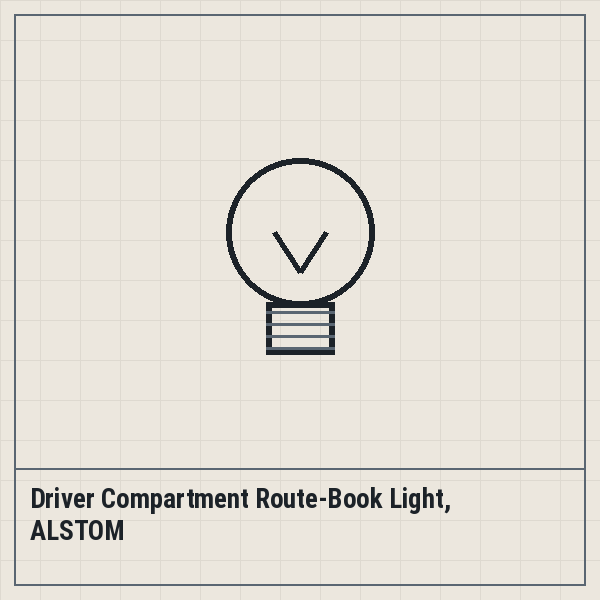 Driver Compartment Route-Book Light, ALSTOM