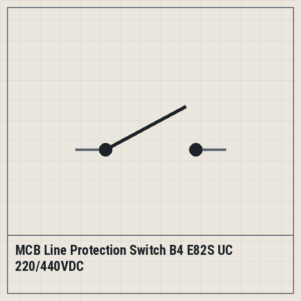 MCB Line Protection Switch B4 E82S UC 220/440VDC