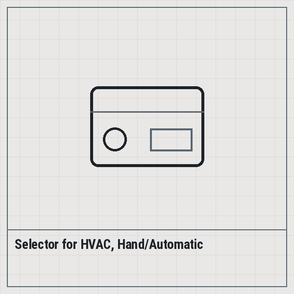 Selector for HVAC, Hand/Automatic