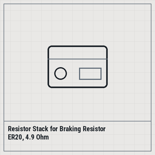 Resistor Stack for Braking Resistor ER20, 4.9 Ohm