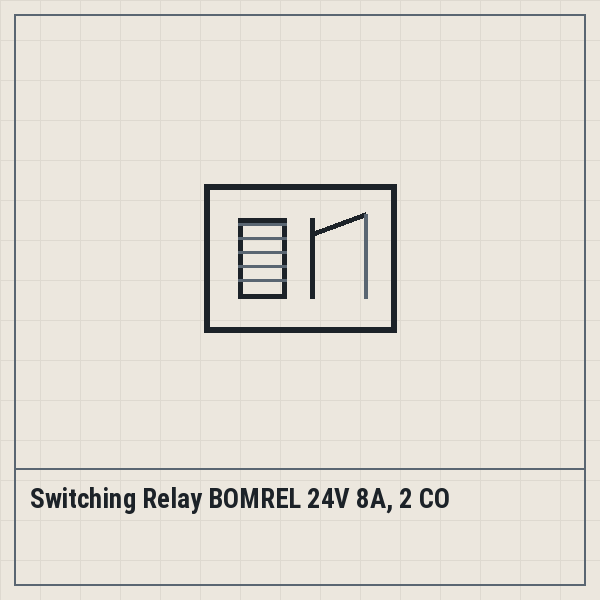 Switching Relay BOMREL 24V 8A, 2 CO