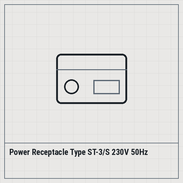 Power Receptacle Type ST-3/S 230V 50Hz