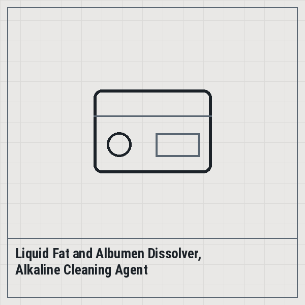 Liquid Fat and Albumen Dissolver, Alkaline Cleaning Agent