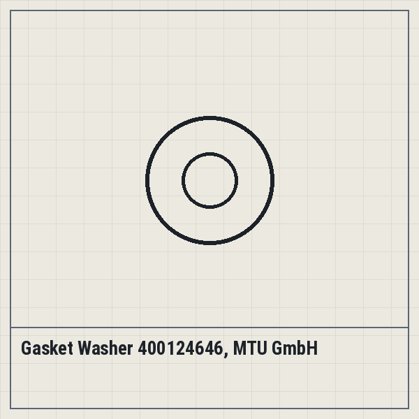 Gasket Washer 400124646, MTU GmbH
