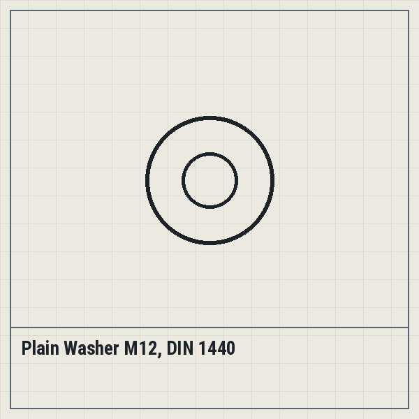 Plain Washer M12, DIN 1440