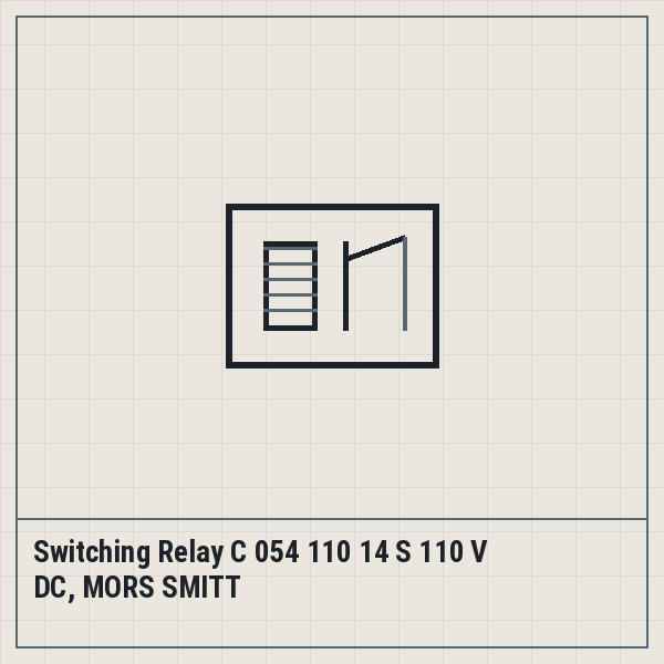 Switching Relay C 054 110 14 S 110 V DC, MORS SMITT