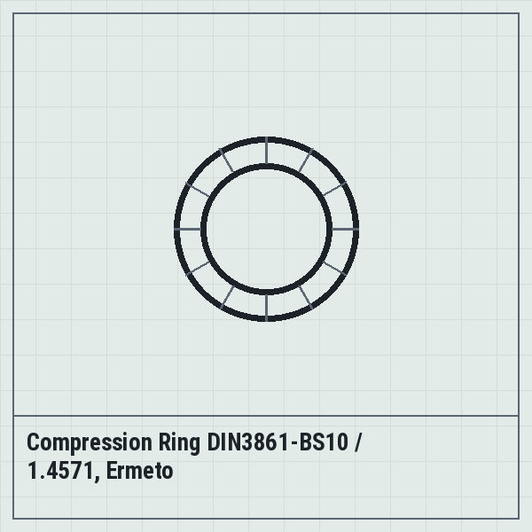 Compression Ring DIN3861-BS10 / 1.4571, Ermeto