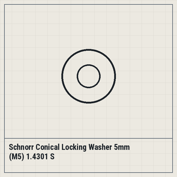 Schnorr Conical Locking Washer 5mm (M5) 1.4301 S