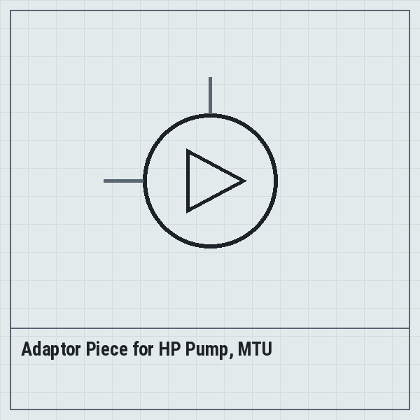 Adaptor Piece for HP Pump, MTU