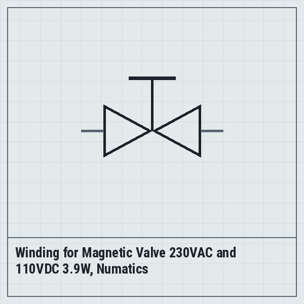 Winding for Magnetic Valve 230VAC and 110VDC 3.9W, Numatics