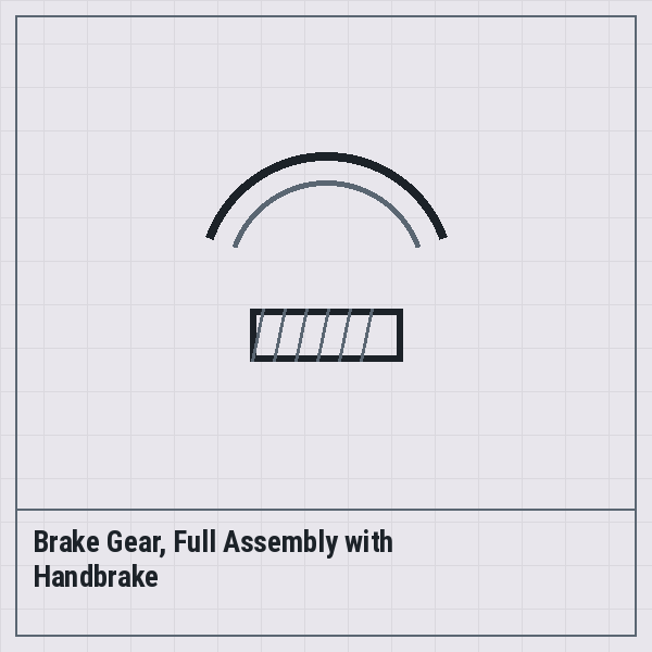 Brake Gear, Full Assembly with Handbrake