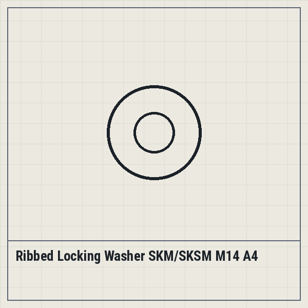 Ribbed Locking Washer SKM/SKSM M14 A4