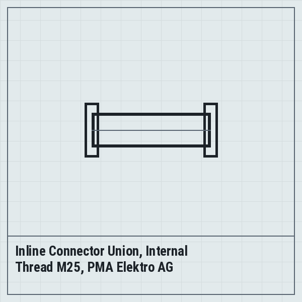 Inline Connector Union, Internal Thread M25, PMA Elektro AG