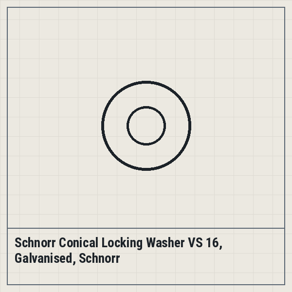 Schnorr Conical Locking Washer VS 16, Galvanised, Schnorr