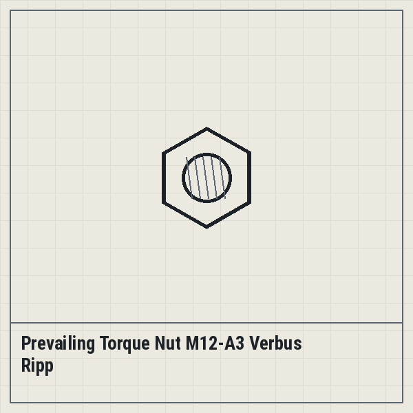Prevailing Torque Nut M12-A3 Verbus Ripp