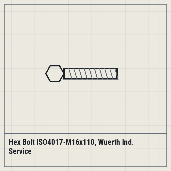 Hex Bolt ISO4017-M16x110, Wuerth Ind. Service
