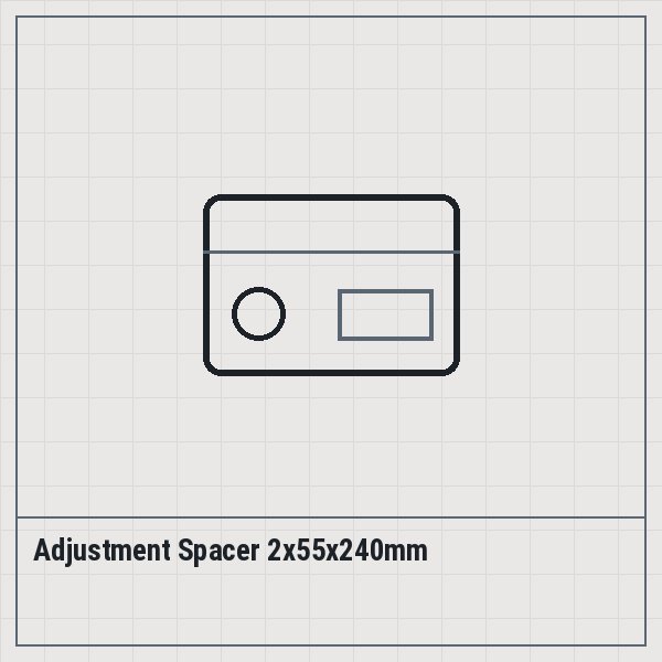 Adjustment Spacer 2x55x240mm