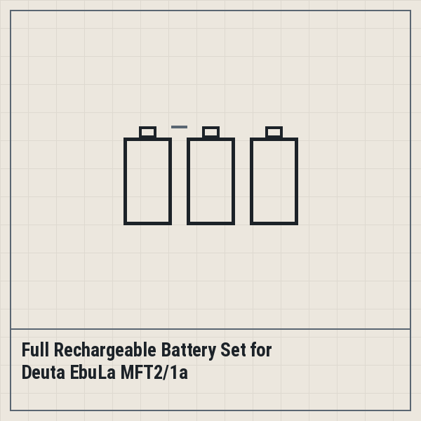 Full Rechargeable Battery Set for Deuta EbuLa MFT2/1a