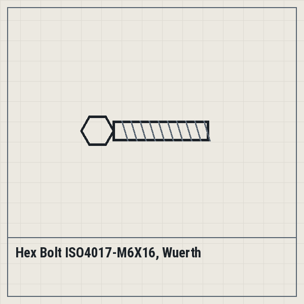 Hex Bolt ISO4017-M6X16, Wuerth