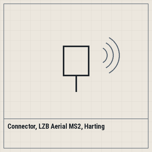 Connector, LZB Aerial MS2, Harting