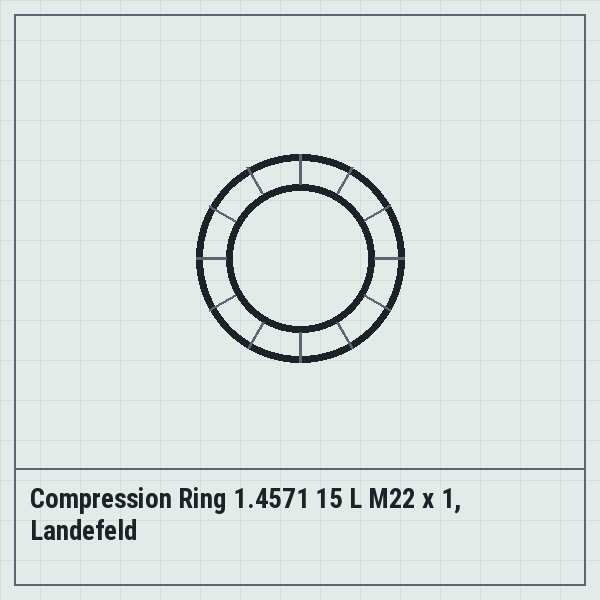 Compression Ring 1.4571 15 L M22 x 1, Landefeld