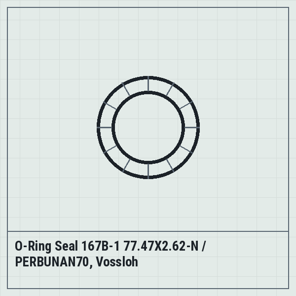 O-Ring Seal 167B-1 77.47X2.62-N / PERBUNAN70, Vossloh
